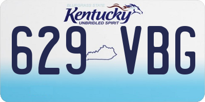 KY license plate 629VBG
