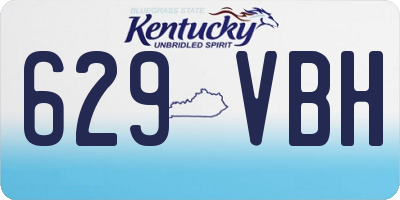 KY license plate 629VBH