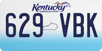 KY license plate 629VBK