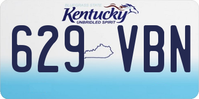 KY license plate 629VBN