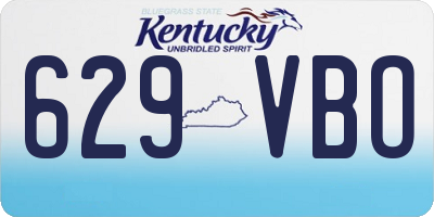 KY license plate 629VBO