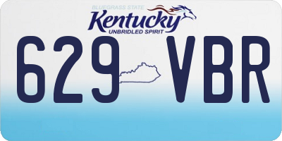 KY license plate 629VBR