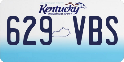KY license plate 629VBS