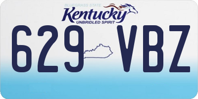 KY license plate 629VBZ