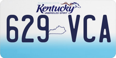 KY license plate 629VCA