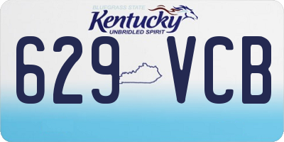 KY license plate 629VCB