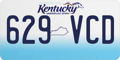 KY license plate 629VCD