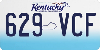 KY license plate 629VCF