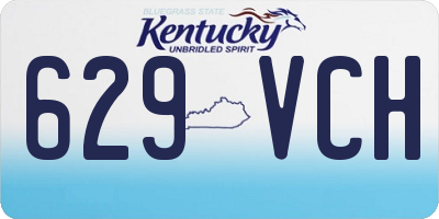 KY license plate 629VCH