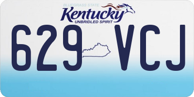 KY license plate 629VCJ