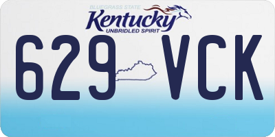 KY license plate 629VCK