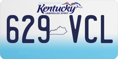 KY license plate 629VCL
