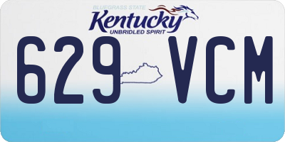 KY license plate 629VCM