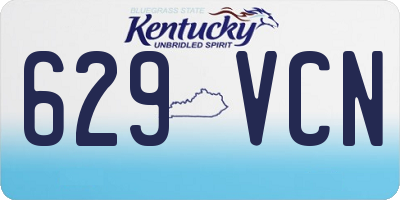 KY license plate 629VCN