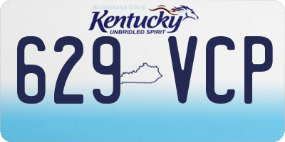 KY license plate 629VCP