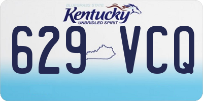 KY license plate 629VCQ