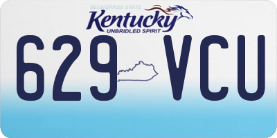 KY license plate 629VCU