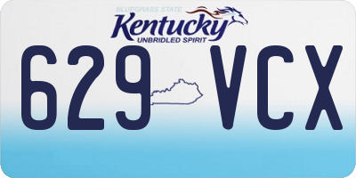 KY license plate 629VCX
