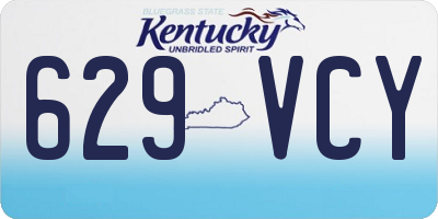 KY license plate 629VCY