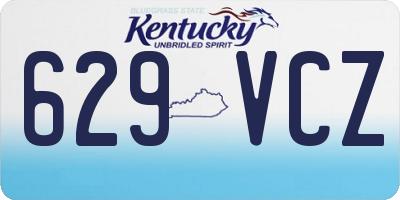 KY license plate 629VCZ