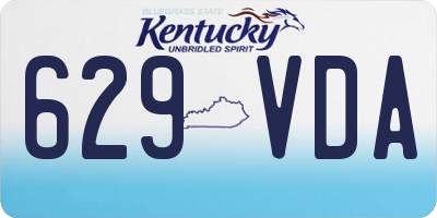 KY license plate 629VDA