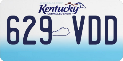 KY license plate 629VDD
