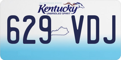 KY license plate 629VDJ