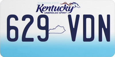 KY license plate 629VDN