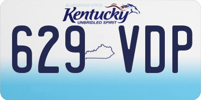 KY license plate 629VDP
