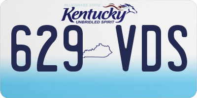 KY license plate 629VDS