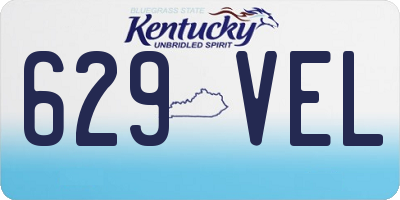 KY license plate 629VEL