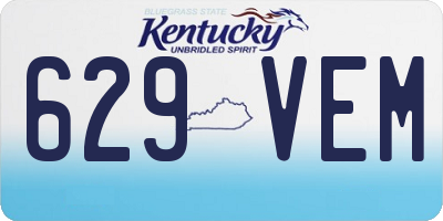 KY license plate 629VEM