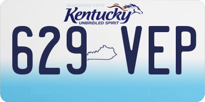 KY license plate 629VEP