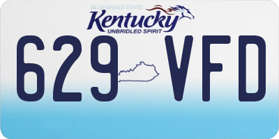KY license plate 629VFD
