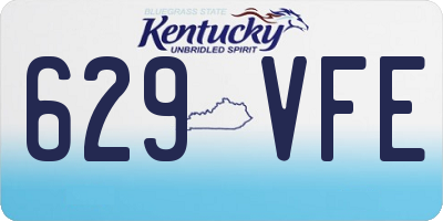KY license plate 629VFE