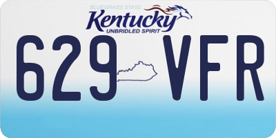 KY license plate 629VFR