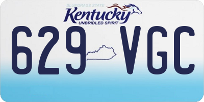 KY license plate 629VGC