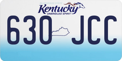 KY license plate 630JCC