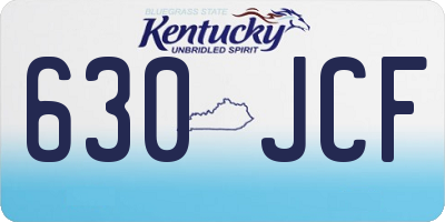 KY license plate 630JCF