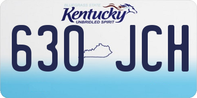 KY license plate 630JCH