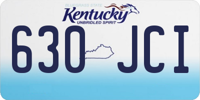 KY license plate 630JCI