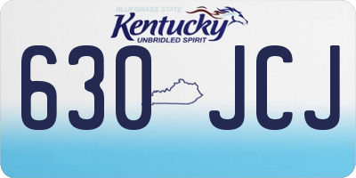 KY license plate 630JCJ