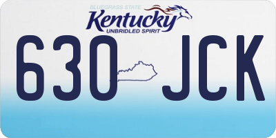 KY license plate 630JCK