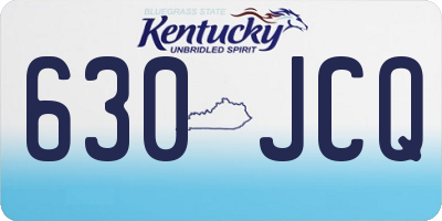 KY license plate 630JCQ