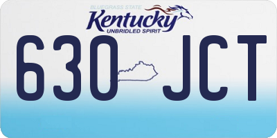 KY license plate 630JCT