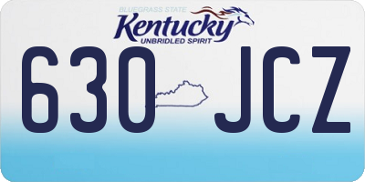 KY license plate 630JCZ