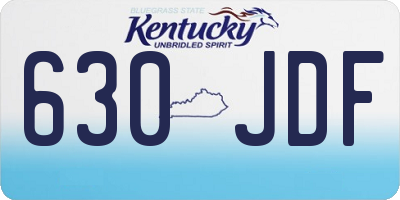 KY license plate 630JDF
