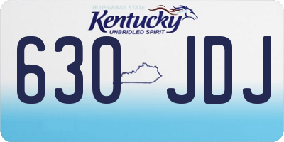 KY license plate 630JDJ
