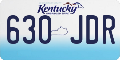 KY license plate 630JDR