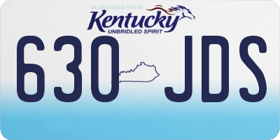 KY license plate 630JDS